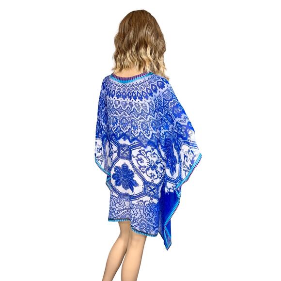 Beautiful Rhinestone Embellished Semi-sheer Beach Cover Up - Picture 10 of 14